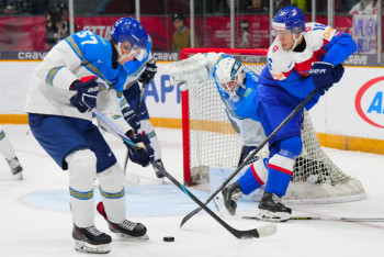 Фотография к новости: Молодёжный чемпионат мира по хоккею: Казахстан уступил Словакии в овертайме