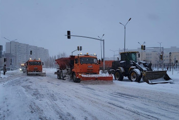 Фотография к новости: За день из Астаны вывезли около 55 тысяч кубометров снега
