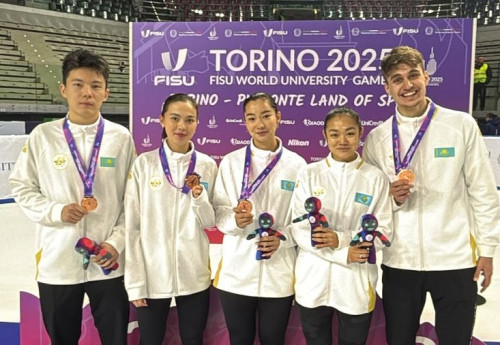 Фотография к новости: Казахстан завоевал бронзу по шорт-треку на Универсиаде