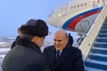 Фотография к новости: Михаил Мишустин прибыл в Астану