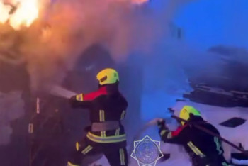 Фотография к новости: Контейнер вспыхнул на территории новостройки в Астане