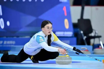 Фотография к новости: Казахстан одержал первую победу на Азиаде-2025 в керлинге