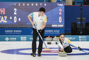 Фотография к новости: Смешанная команда Казахстана по керлингу завершила выступление на Азиаде