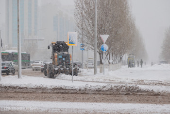 Фотография к новости: Штормовое предупреждение: синоптики прогнозируют  в Казахстане метель и гололёд