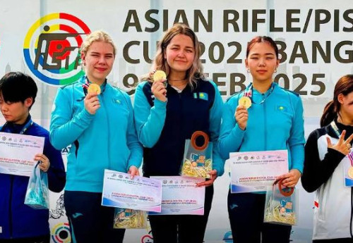 Фотография к новости: "Золото" Кубка Азии по пулевой стрельбе завоевали казахстанки