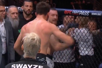 Фотография к новости: Боец из Казахстана толкнул соперника после боя: реакция UFC