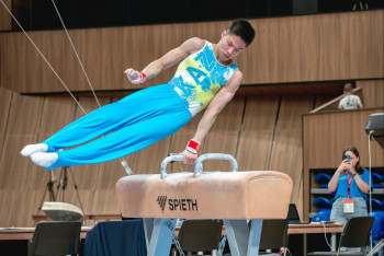 Фотография к новости: Казахстан завоевал третью медаль этапа Кубка мира по гимнастике в Баку