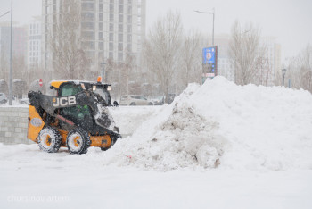 Фотография к новости: Снегопады, метель и туман: штормовое предупреждение вновь объявлено по Казахстану