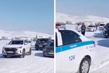 Фотография к новости: Снежная буря парализовала движение на трассах ВКО