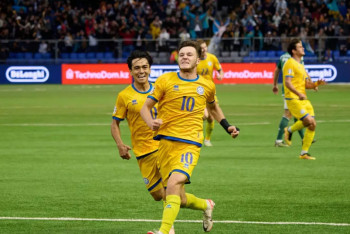 Фотография к новости: Сборная Казахстана за 3 минуты оформила первую победу в отборе на ЧМ-2026 по футболу