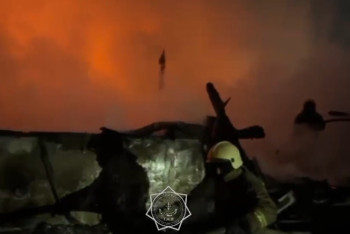 Фотография к новости: Крупный пожар произошёл в Медеуском районе Алматы (ВИДЕО)