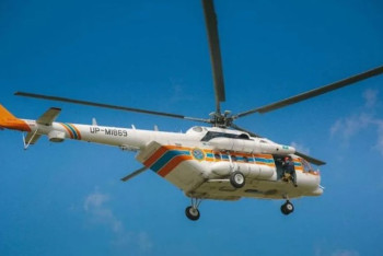 Фотография к новости: Риск затоплений: Вертолет МЧС задействовали в Атырауской области