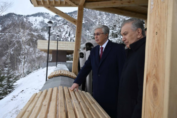 Фотография к новости: Президенты Казахстана и Узбекистана осмотрели горнолыжный кластер Алматы