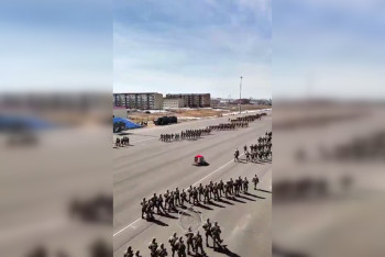 Фотография к новости: Бойцы МЧС прибыли в Астану из Караганды для участия в параде