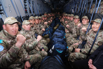 Фотография к новости: Казахстанские миротворцы сменили контингент на Голанских высотах