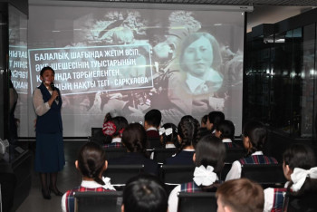 Фотография к новости: К 80-летию Великой Победы в Актобе показали фильм об Алие Молдагуловой