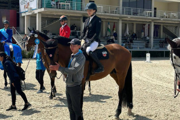 Фотография к новости: Казахстанская наездница завоевала бронзу на этапе Кубка мира в Ташкенте