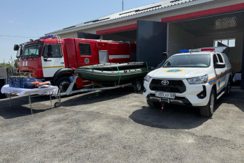 Фотография к новости: Новое пожарное депо защитит 15 тысяч гектаров сельхозугодий в Жамбылской области