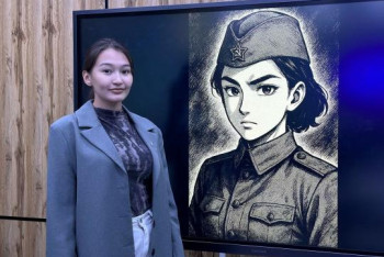 Фотография к новости: Студентка создала комикс об Алии Молдагуловой с помощью ИИ