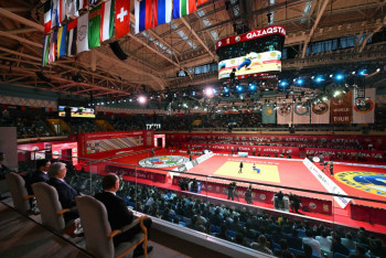 Фотография к новости: Токаев посетил турнир Qazaqstan Barysy Grand Slam