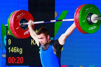 Фотография к новости: Казахстанец выиграл первую медаль на чемпионате Азии по тяжелой атлетике