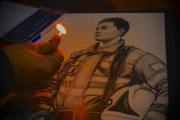 Фотография к новости: Пожарный с кистью в руках: спасатель из Павлодарской области покоряет живописью