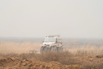 Фотография к новости: 805 гектаров сгорело в  резервате"Акжайык" в Атырау