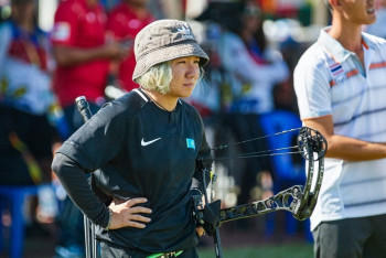 Фотография к новости: Казахстанские лучницы завоевали бронзу на Кубке Азии в Сингапуре