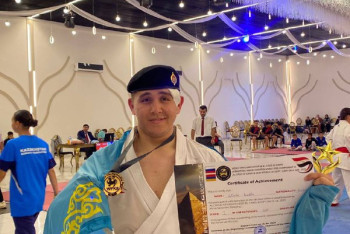 Фотография к новости: Полицейский из Казахстана стал чемпионом мира по карате