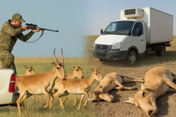 Фотография к новости: В ЗКО начали регулировать популяцию сайгаков