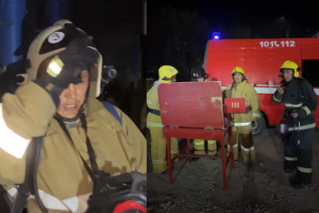 Фотография к новости: В Таразе вспыхнул пожар в токарном цехе