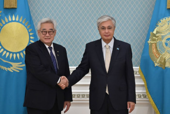 Фотография к новости: Токаев встретился с главой Всемирной федерации таеквондо