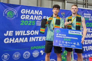 Фотография к новости: Казахстанские бадминтонисты завоевали бронзу на международном турнире в Гане