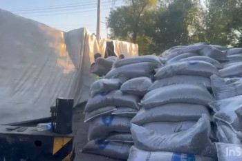 Фотография к новости: В Жетысу перевернулась фура с 35 тоннами семечек