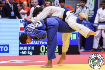 Фотография к новости: Казахстанский дзюдоист завоевал золото чемпионата мира среди кадетов в Болгарии
