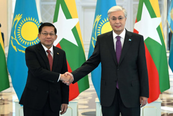 Фотография к новости: Токаев и Мин Аун Хлайн договорились укреплять сотрудничество между Казахстаном и Мьянмой