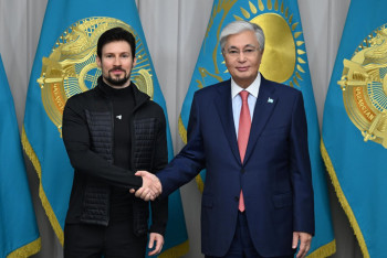 Фотография к новости: Токаев встретился с основателем Telegram Павлом Дуровым