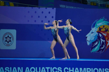 Фотография к новости: Казахстанские синхронистки завоевали "серебро" на Чемпионате Азии
