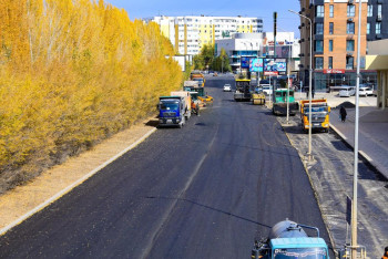 Фотография к новости: В Актобе завершается строительство дороги длиной 2 км
