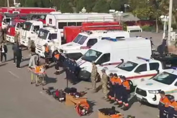 Фотография к новости: Парад спасательной техники прошёл в Таразе