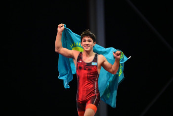 Фотография к новости: Казахстанец Бекасыл Асамбек завоевал золото юношеской Азиады в Бахрейне