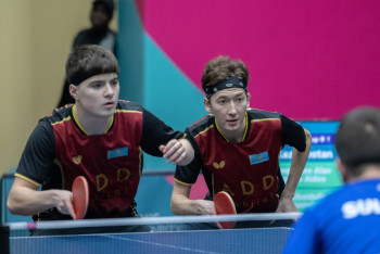 Фотография к новости: Сборная Казахстана по настольному теннису вышла в четвертьфинал на Играх исламской солидарности