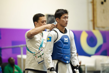 Фотография к новости: Казахстанские таеквондисты вышли в четвертьфинал Игр Исламской солидарности в Эр-Рияде