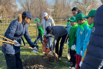 Фотография к новости: Ещё 100 деревьев высадили в рамках осенней акции в Алматы