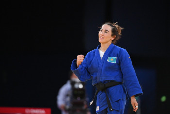 Фотография к новости: Казахстанская дзюдоистка Абиба Абужакынова завоевала бронзу на Grand Slam