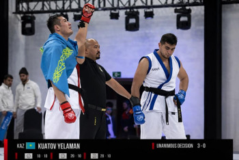 Фотография к новости: Чемпионом по смешанным единоборствам впервые стал военнослужащий из Казахстана