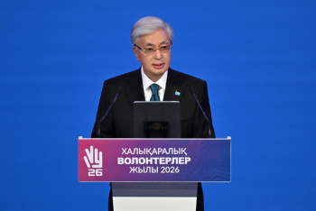 Фотография к новости: Президент Казахстана выступил на Форуме волонтеров