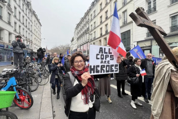Фотография к новости: Более 45 тыс. человек приняли участие в акции протеста полицейских во Франции