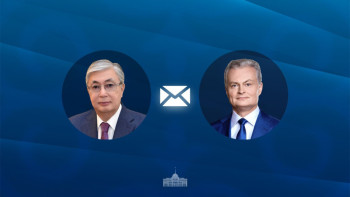 Фотография к новости: Токаев поздравил президента Литвы с Днём восстановления государства