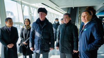 Фотография к новости: Беспилотные поезда и станции LRT показали в Астане перед запуском